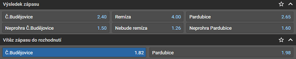 Tipsport extraliga play off kurz - České Budějovice vs Pardubice