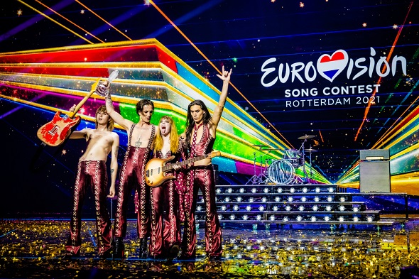 Eurovize, vítězná skupina Maneskin z Itálie - Ben Houdijk, Shutterstock.com