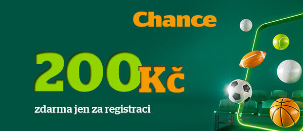 Získejte 200 Kč zdarma k registraci a bonus 2 000 Kč od sázkové kanceláře Chance