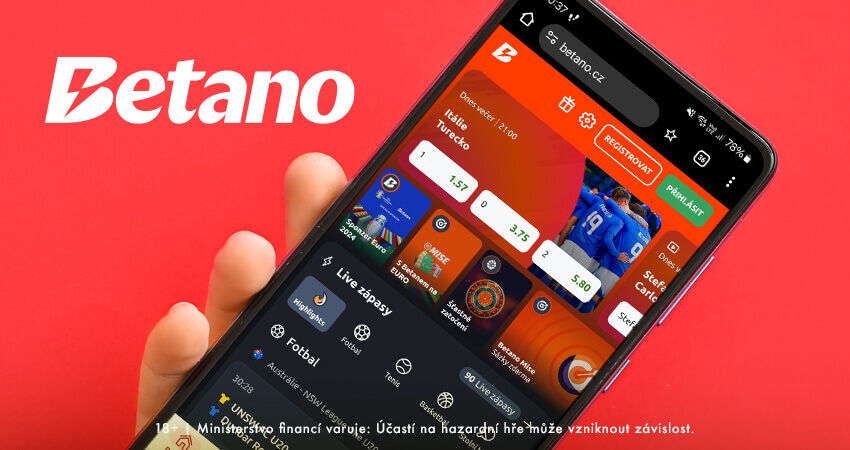 Betano mobilní aplikace pro iOS a&nbsp;Android