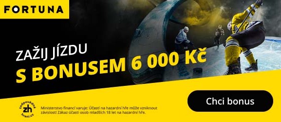 Registrujte se u Fortuny - sázková kancelář Fortuna navyšuje vstupní bonus na 6 000 Kč