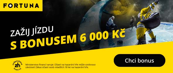 Registrujte se u Fortuny - sázková kancelář Fortuna navyšuje vstupní bonus k vkladu na 6 000 Kč