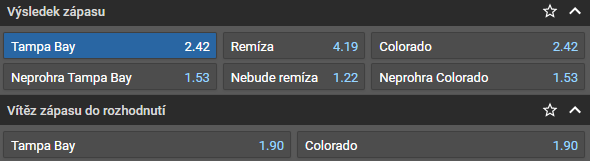 Tip na 4. zápas finále NHL 2022 (Stanley Cup 2022): Tampa Bay Lightning vs Colorado Avalanche dnes živě [23.6.]