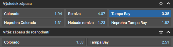 Tip na 4. zápas finále NHL 2022 (Stanley Cup 2022): Colorado Avalanche vs Tampa Bay Lightning dnes živě [25.6.]