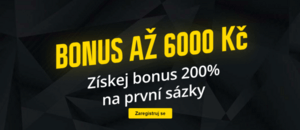 Fortuna bonus 6000 Kč - jde o 200% bonus za vklad na herní účet