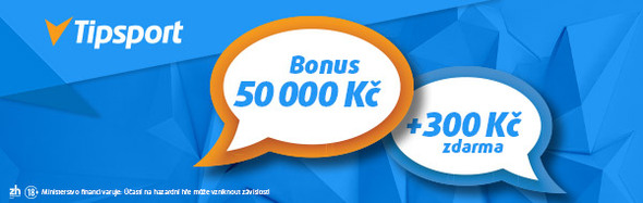 Tipsport - získejte vstupní bonus 300 Kč za založení účtu