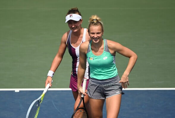 Tenis, US Open, Kateřina Siniaková a Barbora Krejčíková - ČTK, AP, Mike Lawrence