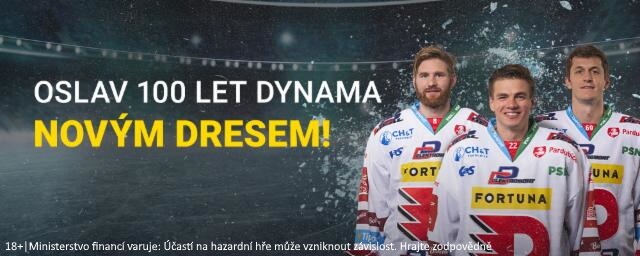 Fortuna: Soutěž o 100 podepsaných dresů HC Dynamo Pardubice