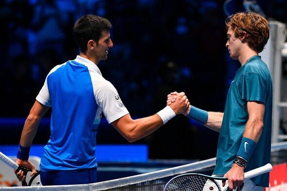 Tenis, Novak Djokovič a Andrey Rublev na ATP Finals - Turnaji mistrů