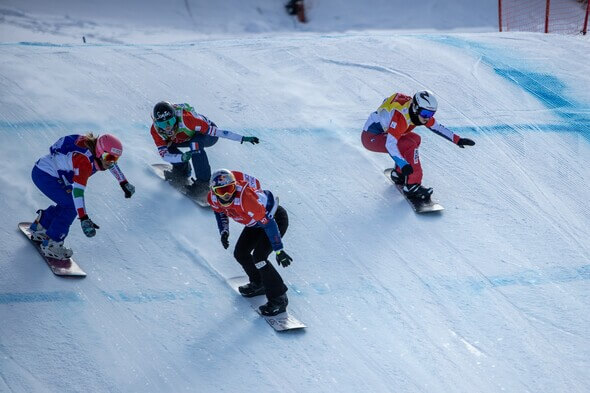 Snowboardcross, FIS Světový pohár, Eva Samková, Raffaella Brutto, Manon Petit Lanoir a Lara Casanova