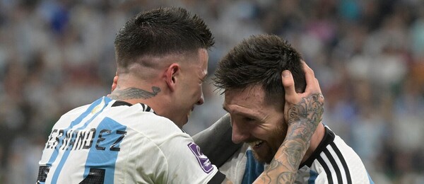Enzo Fernández a Lionel Messi (Argentina)