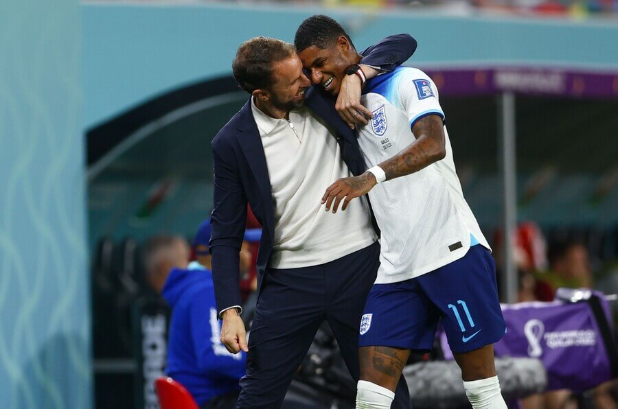 Gareth Southgate a Marcus Rashford