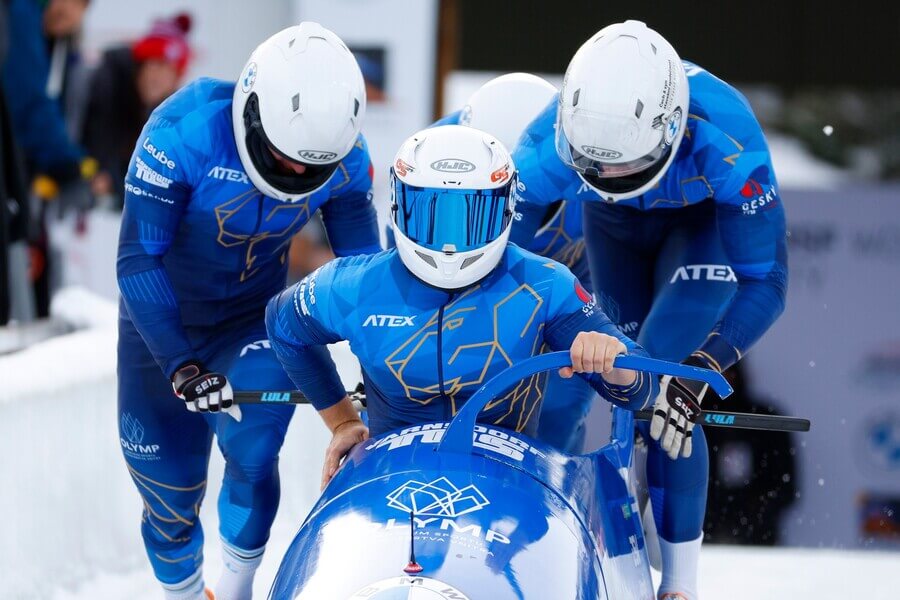 Boby, IBSF Světový pohár v Park City, český čtyřbob Adam Dobeš, Michal Dobeš, Ondřej Hrazdil, Dominik Záleský