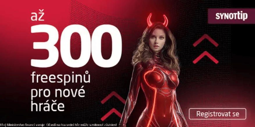 Za SYNOT TIP promo kód získáte až 300 free spinů