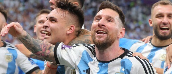 Lionel Messi a Argentina slaví postup do semifinále MS ve fotbale 2022 - Profimedia