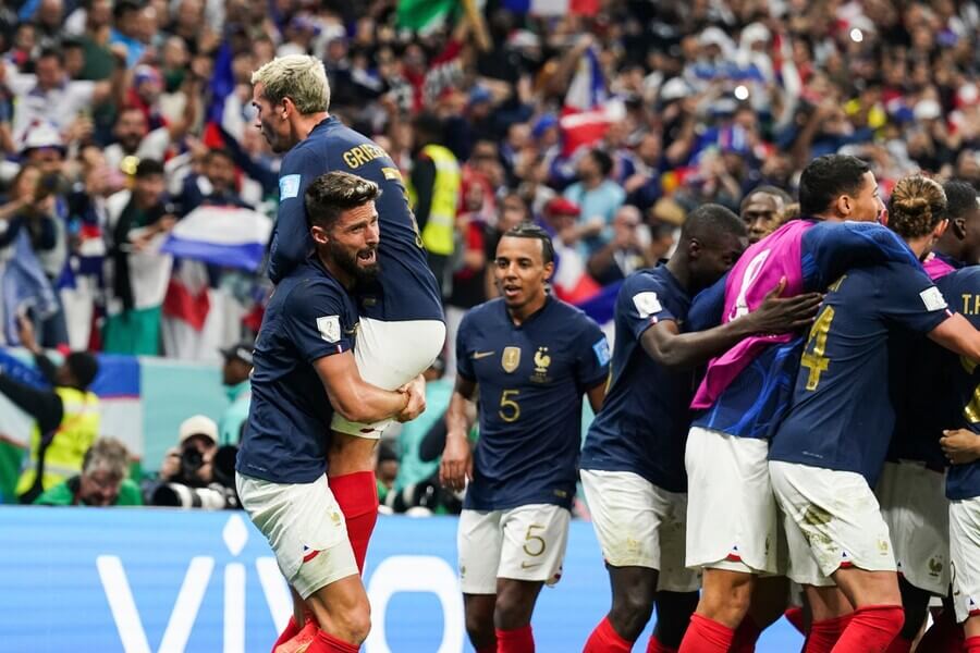 Olivier Giroud svým gólem rozhodl o vítězství Francie nad Anglií na MS ve fotbale 2022 - Profimedia