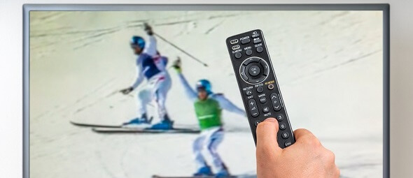 Zimní sporty, sledování přenosu u TV
