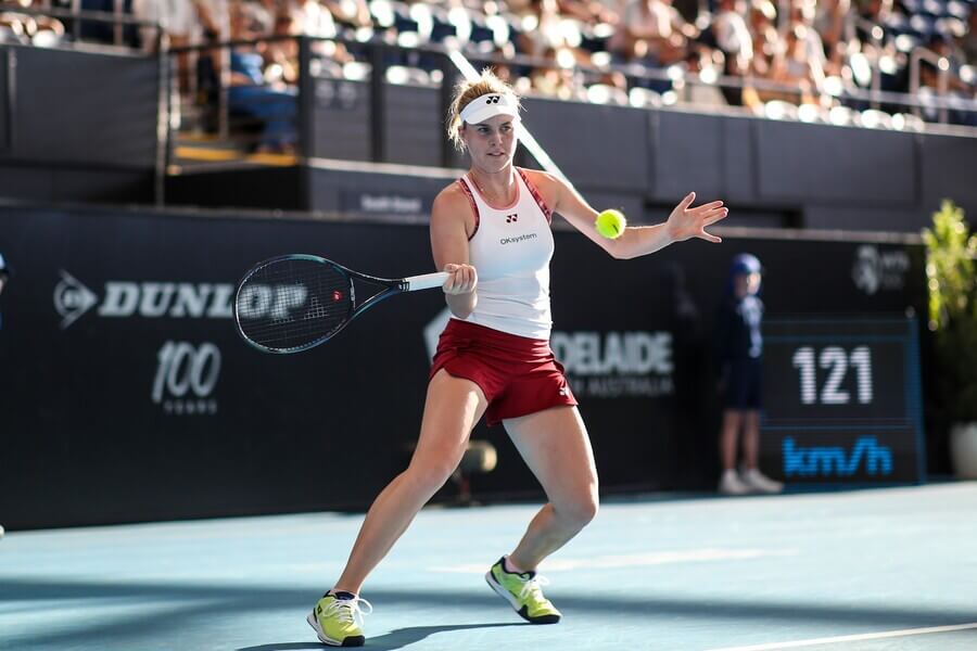 Česká tenistka Linda Nosková na turnaji WTA Adelaide International 1 2023 - sledujte dnes finále Nosková - Sabalenka v Adelaide živě - foto Profimedia