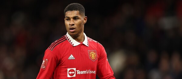 Marcus Rashford v zápase FA Cupu proti Evertonu