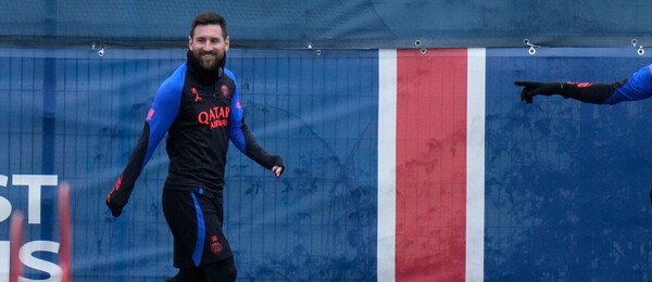 Lionel Messi na tréninku PSG