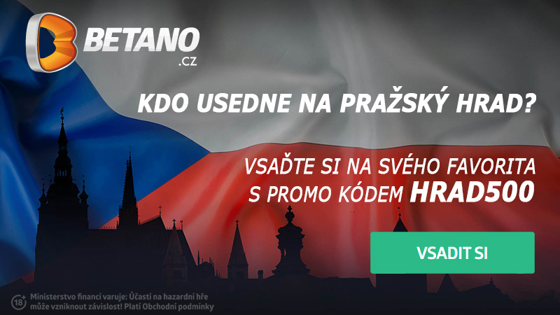 Betano - volná sázka na prezidentské volby 2023 s promo kódem při registraci