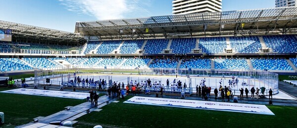 Národní fotbalový stadion, Tehelne pole, Bratislava, dnes hostí utkání hokejové Tipsport extraligy HC Oceláři Třinec vs HC Kometa Brno - sledujte hokej Třinec vs Kometa živě - foto TASR - Profimedia