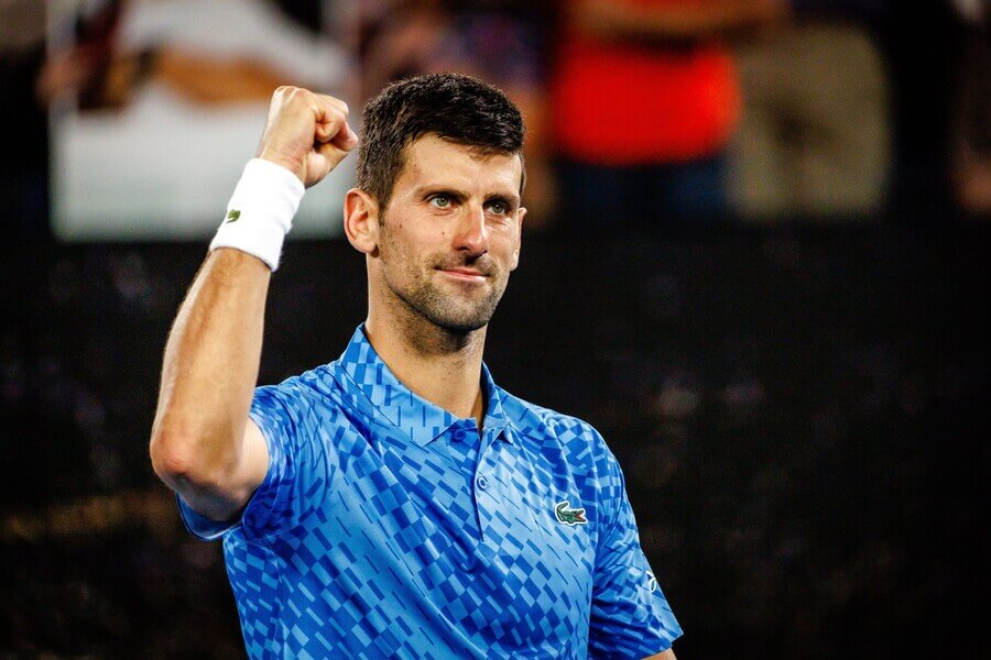 Tenis, ATP, Novak Djokovič během osmifinále Australian Open 2023