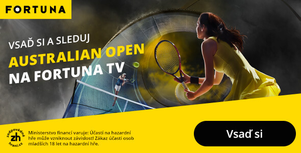 Sledujte Australian Open živě na Fortuna TV