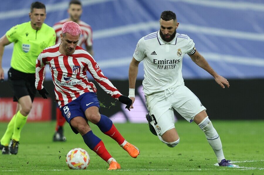Antoine Griezmann a Karim Benzema - francouzské hvězdy se představí v madridském derby Realu s Atléticem