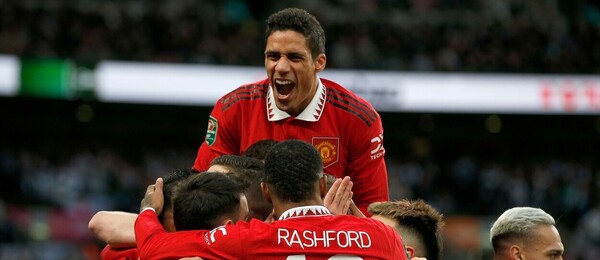 Hráči Manchesteru United slaví gól proti Newcastlu