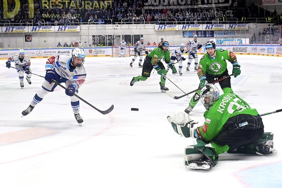 Hokejisté HC Kometa Brno a BK Mladá Boleslav v utkání play off Tipsport extraligy ELH 2023 - sledujte dnes hokej Mladá Boleslav vs Kometa Brno živě - online live stream