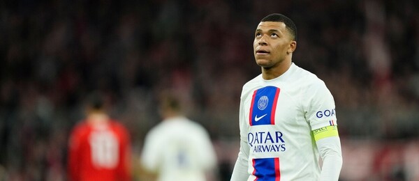 Kylian Mbappé v utkání proti Bayernu