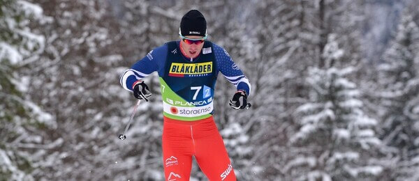 Běh na lyžích, Michal Novák během týmového sprintu na Mistrovství světa v klasickém lyžování