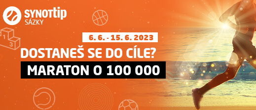 SYNOT TIP: maraton o 100 000,- v červnu 2023