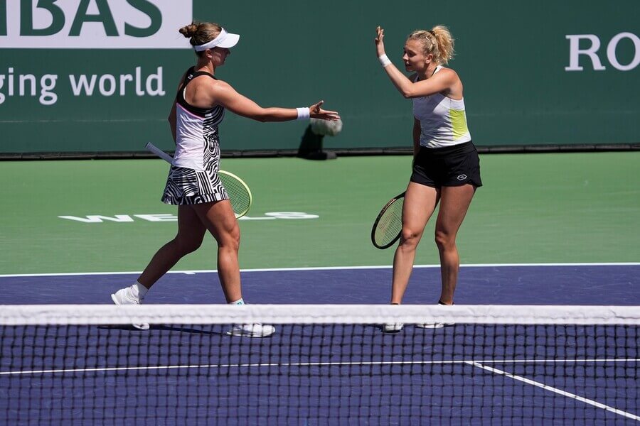 Tenis, WTA, Barbora Krejčíková během semifinále turnaje v Indian Wells 2023