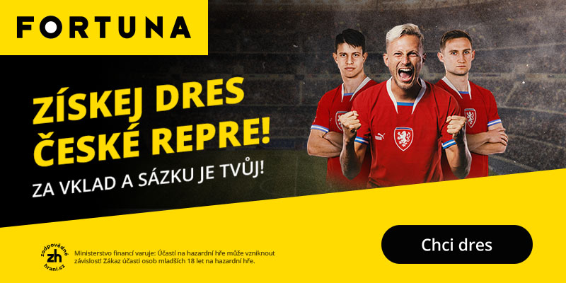 Získejte u Fortuny dres české fotbalové reprezentace