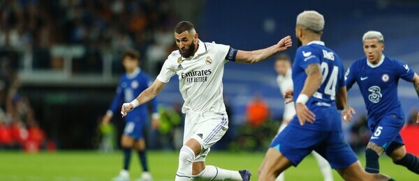 Karim Benzema v prvním zápase proti Chelsea