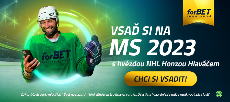 Forbet - Vsaď si na MS 2023 v hokeji s hvězdou NHL Honzou Hlaváčem