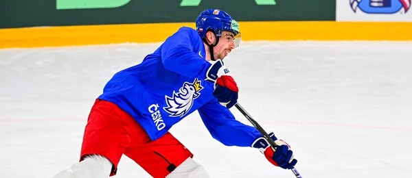 Lední hokej, Filip Chytil na tréninku českého týmu pro MS v hokeji