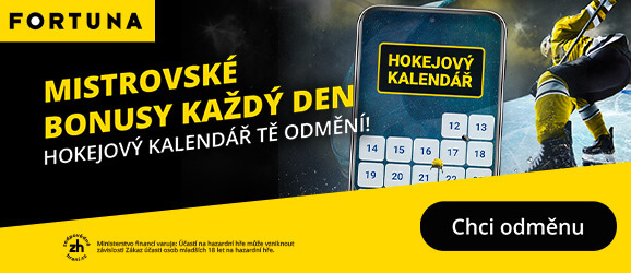 Fortuna - hokejový kalendář k MS 2023 s odměnami každý den