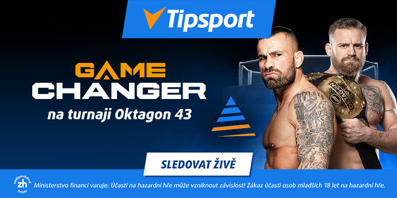 Sledujte Oktagon 43 Gamechanger dnes od 18:00 živě v livestreamu na TV Tipsport.