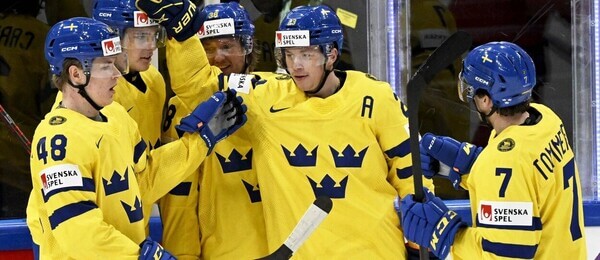 Švédsko hraje na MS v hokeji 2023 první místo ve skupině A proti USA