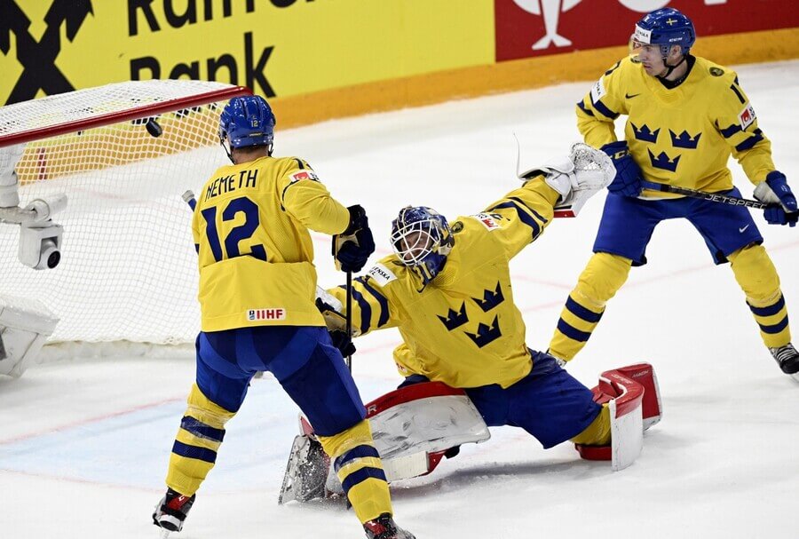 Švédsko má na MS v hokeji dva výborné gólmany - Johansson i Wallstedt patří k nejlepším na šampionátu