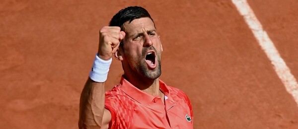 Tenis, Novak Djokovič během semifinále French Open - Roland Garros 2023 v Pařiži