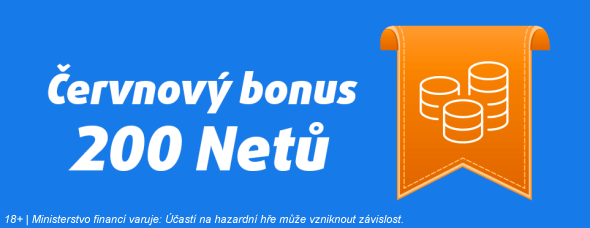 Tipsport bonus červen 2023: Získejte 200 Netů