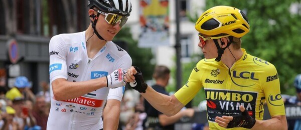 Tadej Pogačar a Jonas Vingegaard po 11. etapě Tour de France 2023