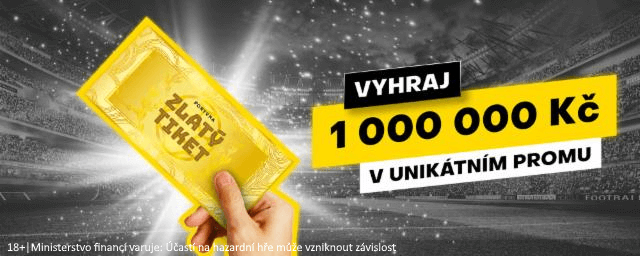 Fortuna Zlatý tiket: Soutěž o 1 000 000 Kč a tisíce dalších výher