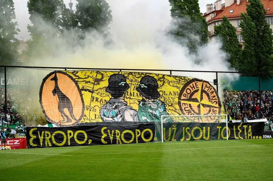 Choreo fanoušků Bohemians