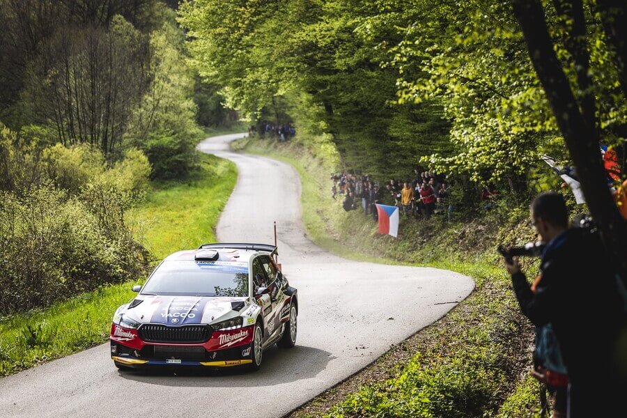 Rally, WRC, Erik Cais a Petr Těšínský se svou Fabií během Croatia Rallye v Chorvatsku