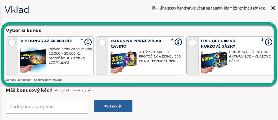Jak vybrat MerkurXtip bonus za registraci